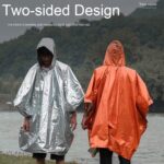 Chubasquero multifuncional a prueba de viento reflectante grueso para ciclismo al aire libre, 130 x 100 cm (Orange) - Imagen 3