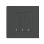 Tuya ZigBee Smart Single-fire Zero-fire Sharing Timing Voice Wall Switch Enchufe de la UE, estilo:, 3 Ways (Gray Scene Casual Post)