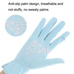 1 par de guantes antideslizantes para montar con dedos de rocío de seda helada de verano finos antiultravioleta para conducir, Free Size - Imagen 3