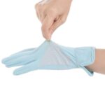 1 par de guantes antideslizantes para montar con dedos de rocío de seda helada de verano finos antiultravioleta para conducir, Free Size - Imagen 4