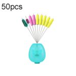 50 Uds. Suministros de aparejos de pesca de frijol espacial tipo tambor para cañas de pescar, XS