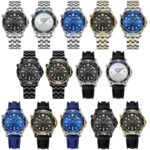 BINBOND B2820 Luminous 30m Reloj de cuarzo deportivo resistente al agua para hombres, Blue Silicon White Steel Blue - Imagen 2