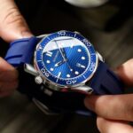 BINBOND B2820 Luminous 30m Reloj de cuarzo deportivo resistente al agua para hombres, Blue Silicon White Steel Blue - Imagen 4