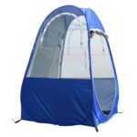 ZL-8802 Tienda individual de pesca plegable a prueba de lluvia y parasol para exteriores con ventana doble, ZL-8802 (Royal Blue)