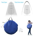 ZL-8802 Tienda individual de pesca plegable a prueba de lluvia y parasol para exteriores con ventana doble, ZL-8802 (Royal Blue) - Imagen 3