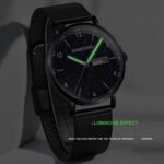 BINBOND B3820 30M Reloj estrellado luminoso de cuarzo ultrafino a prueba de agua, Black Net-Black-Starry, White Net-White-Starry, Black Leather-Black-Starry, Black Leather-White-Starry, Black Net-Rose Gold-Starry, Black Leather-Rose Gold-Starry... - Imagen 4