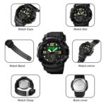SKMEI 1637 Sports Digital Display Reloj de hombre de esfera grande de plástico a prueba de golpes para exteriores, Black - Imagen 3