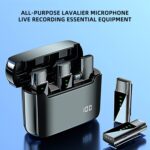Micrófono de solapa inalámbrico con pantalla digital con compartimento de carga, especificaciones:, S16-S One To Two Black USB-C/Type-C Interface - Imagen 2