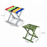 Silla plegable de tubo de metal para exteriores, taburete de pesca, taburete portátil para acampar, Medium (25.5cm) Random Color - Imagen 3