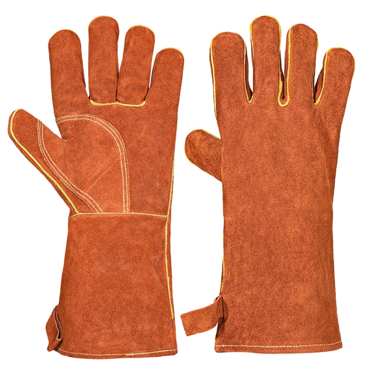 TBD0603471301.jpg Guantes de aislamiento antideslizantes ignífugos de soldadura resistentes a altas temperaturas de piel de vaca, A2416 - Imagen 1
