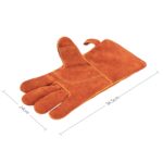 Guantes de aislamiento antideslizantes ignífugos de soldadura resistentes a altas temperaturas de piel de vaca, A2416 - Imagen 2