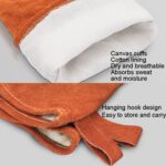 Guantes de aislamiento antideslizantes ignífugos de soldadura resistentes a altas temperaturas de piel de vaca, A2416 - Imagen 4