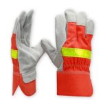 Guantes de extinción de incendios de piel de vaca Guantes de soldadura de mano de obra de protección de jardinería, A2604