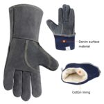 Guantes de barbacoa para campamento al aire libre Guantes aislantes resistentes a altas temperaturas, 2417 - Imagen 2