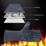 Guantes de barbacoa para campamento al aire libre Guantes aislantes resistentes a altas temperaturas, 2417 - Imagen 3