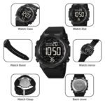 SKMEI 1845 Reloj deportivo multifuncional impermeable para exteriores con esfera grande para hombres - Imagen 3