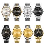 BINBOND B2077 30M Reloj luminoso de cuarzo resistente al agua Hebilla de mariposa Reloj con cinturón de acero para hombres - Imagen 2