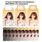 10 pulgadas 3000-6500K Fotografía de temperatura de tres colores Luz de relleno en vivo de panel plano, especificaciones:, 30cm Bracket - Imagen 4