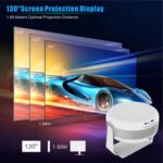 Proyector inteligente T269 Pro 1280x720P WiFi 6 4K Android 11 Sistema de cine en casa, EU Plug - Imagen 4