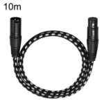 Macho a hembra Canon Line Cable de audio Micrófono Amplificador de potencia Cable XLR, KN006 10m