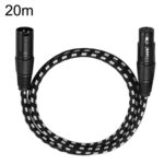 Macho a hembra Canon Line Cable de audio Micrófono Amplificador de potencia Cable XLR, KN006 20m