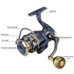 Carrete de pesca giratorio Metal Rocker Metal Cup Reel, YUMOSHI KS3000 - Imagen 4