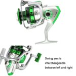 YUMOSHI Serie GL Líneas de pesca Carrete giratorio, GL1000 Black - Imagen 4