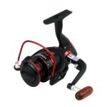 Rueda giratoria de carrete de pesca con cabeza de metal y manillar de madera, YUMOSHI JX1000