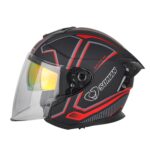 SOMAN motocicleta bicicleta eléctrica doble lente casco de equitación, L