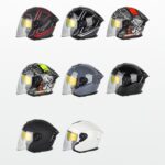 SOMAN motocicleta bicicleta eléctrica doble lente casco de equitación, S - Imagen 2