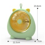 Ventilador eléctrico portátil de escritorio con orejas de animales para dormitorio, Directly Inserted Version White - Imagen 3