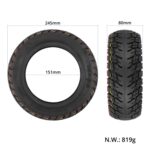 Ulip 10x3,0 10 pulgadas Scooter Eléctrico engrosado todoterreno neumático sin cámara para Dualtron Zero 10X, Wolf Warrior Cable, Mantis 10 Cable, Without Gas Nozzle - Imagen 3