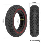 Patinete eléctrico todoterreno de 10 pulgadas, 10x2,5, neumático sólido antideslizante, ranura de 37mm - Imagen 3