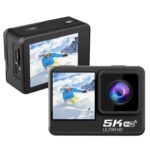 5K / 30FPS WIFI HD Anti-Shake Remote Touch Dual-Screen IP68 Cámara deportiva a prueba de agua, 5K Camera+128G Card - Imagen 2