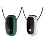 Ventilador de cuello colgante sin hojas Mini ventilador de mano Ventilador recargable USB, With Negative Ions White - Imagen 2