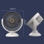 Ventilador de luz nocturna vertical de circulación de aire de escritorio, ventilador Turbo giratorio para el hogar, Plug-in Model - Imagen 3