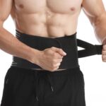 Cinturón de levantamiento de pesas deportivo transpirable de malla de fitness con soporte de cintura de compresión doble elástica, M
