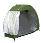 Cobertizo impermeable para almacenamiento de bicicletas al aire libre Oxford 210D Tienda de bicicletas resistente, Ejercito verde, Negro - Imagen 2