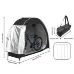 Cobertizo impermeable para almacenamiento de bicicletas al aire libre Oxford 210D Tienda de bicicletas resistente, Ejercito verde, Negro - Imagen 3