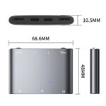 Convertidor en vivo de tarjeta de sonido de doble canal estéreo 2 en 1 de 8 pines + tipo C/USB-C, 2 In 1 - Imagen 3