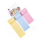 Para Phomemo T02, 3 rollos, impresora Bluetooth, papel térmico, papel de etiquetas, 53mmx6.5m 5 Years Black on Yellow/Pink/Blue No Adhesive