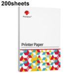 Para Phomemo M08F 200 hojas de papel de impresión térmica Compatible con MR.IN Brother Pocket Jet / MT800, Letter Thermal Paper