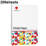 Para Phomemo M08F 200 hojas de papel de impresión térmica Compatible con MR.IN Brother Pocket Jet / MT800, Letter Thermal Paper