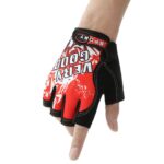 1 par de guantes de medio dedo para deportes al aire libre ligeros y transpirables de verano antideslizantes