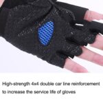 1 par de guantes de medio dedo para deportes al aire libre ligeros y transpirables de verano antideslizantes - Imagen 3