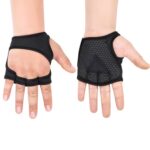 Levantamiento de pesas Mancuerna Barra horizontal Anti-cocoon Antideslizante Muñeca Fitness Guantes, L