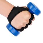 Levantamiento de pesas Mancuerna Barra horizontal Anti-cocoon Antideslizante Muñeca Fitness Guantes, L - Imagen 2