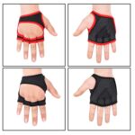 Levantamiento de pesas Mancuerna Barra horizontal Anti-cocoon Antideslizante Muñeca Fitness Guantes, L - Imagen 3