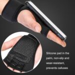 Levantamiento de pesas Mancuerna Barra horizontal Anti-cocoon Antideslizante Muñeca Fitness Guantes, L - Imagen 4