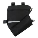 Bolsa triangular para bicicleta de 7 pulgadas, bolsa de almacenamiento para equipo de ciclismo para deportes al aire libre, With Water Cup Bag